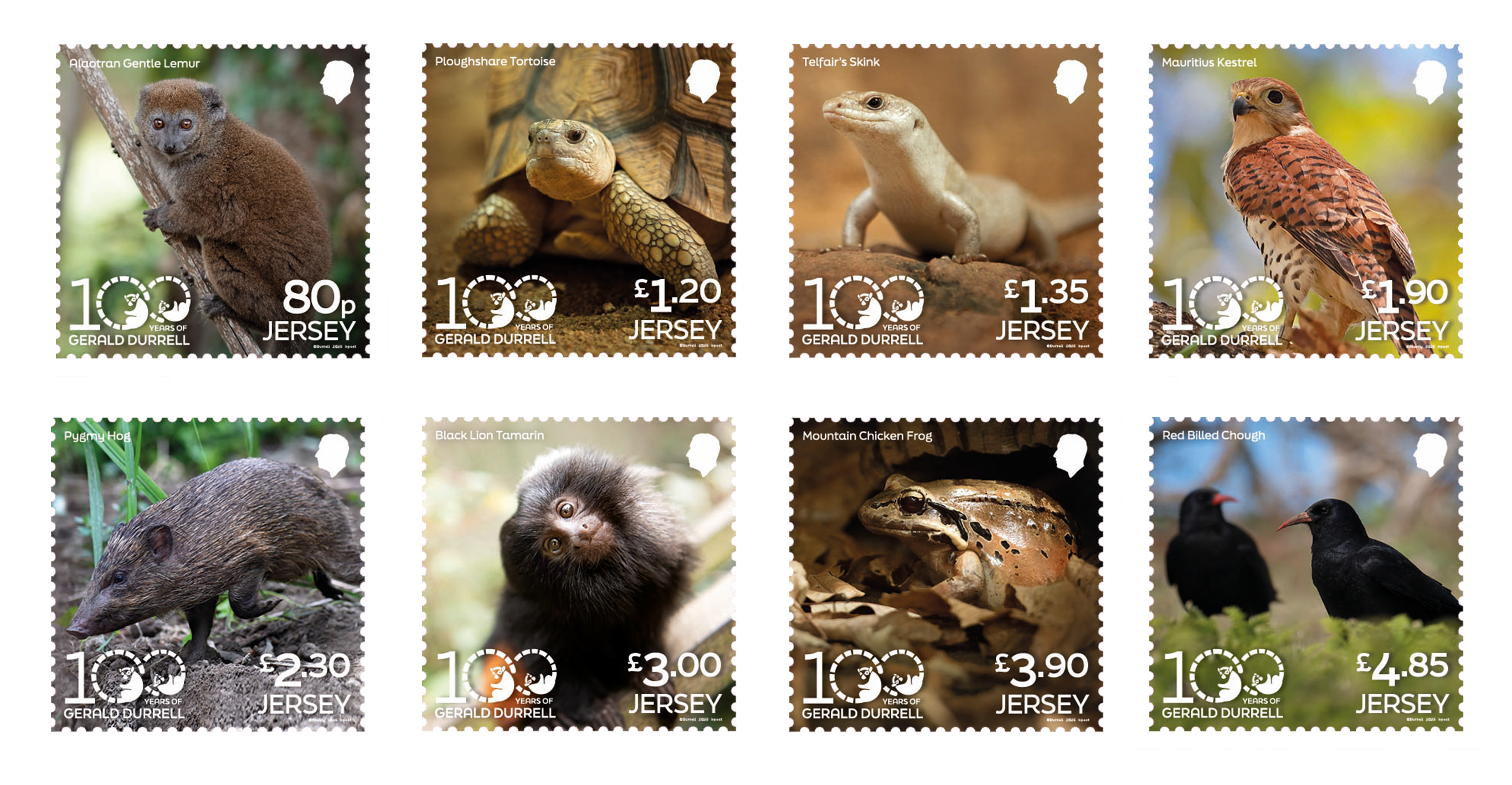 100 Years of Gerald Durrell Conservation stamps